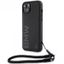 BMW Signature Leather Wordmark Hard Case iPhone 15 / 14 / 13 6,1 inch - musta
