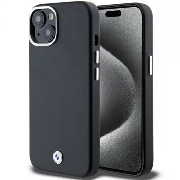 BMW Signature Wrapped Metal MagSafe Case iPhone 15 / 14 / 13 6,1 inch musta