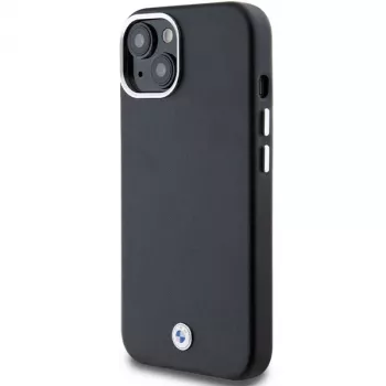 BMW Signature Wrapped Metal MagSafe Case iPhone 15 / 14 / 13 6,1 inch musta
