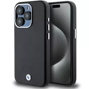 BMW Signature Wrapped Metal MagSafe Case Apple iPhone 15 Pro 6,1 inch musta