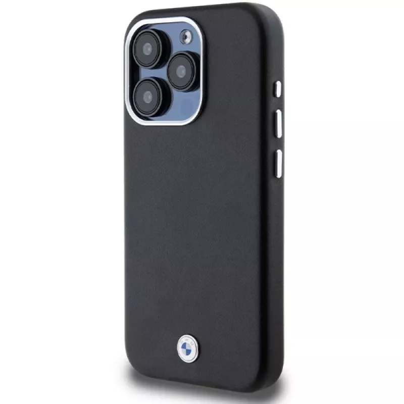 BMW Signature Wrapped Metal MagSafe Case Apple iPhone 15 Pro 6,1 inch musta