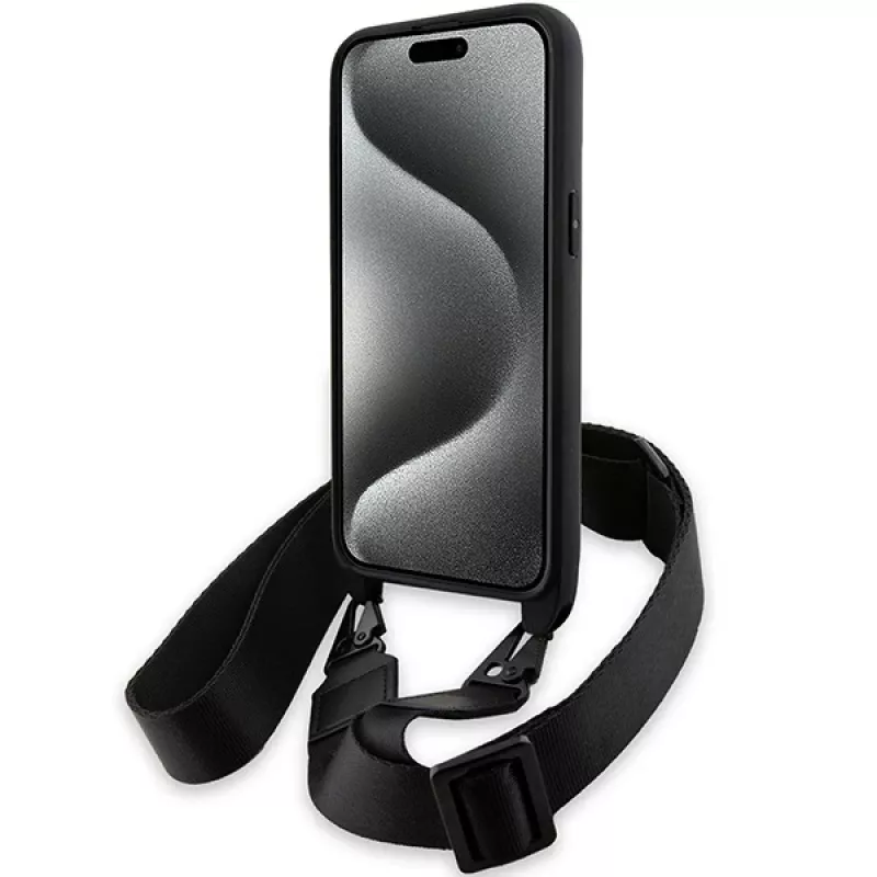 BMW BMHCP15L23PSCCK iPhone 15 Pro 6.1 musta Hardcase M Edition Carbon Stripe & Strap