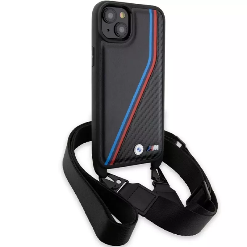 BMW M Edition Carbon Tricolor Lines Hardcase iPhone 15 Plus / 14 Plus 6,7