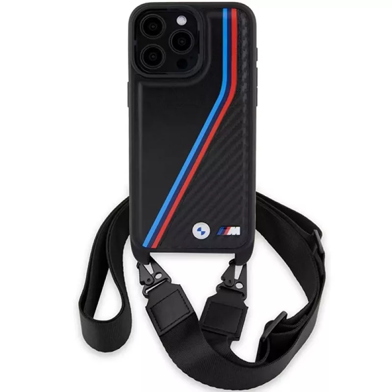 BMW M Edition Carbon Tricolor Lines Hard Case Apple iPhone 15 Pro 6,1