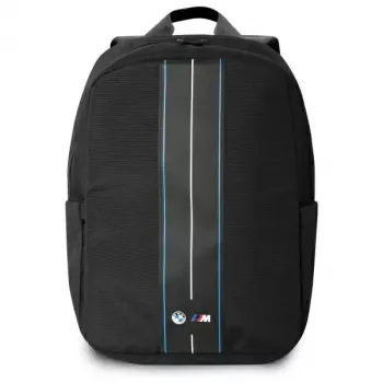 BMW BMBP15COMPVSKL 16 inch kannettavan tietokoneen reppu musta nylon sininen raita