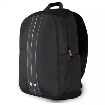 BMW BMBP15COMPVSKL 16 inch kannettavan tietokoneen reppu musta nylon sininen raita