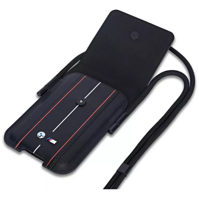BMW Phone Pouch Red Stripes musta