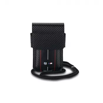 BMW lompakkolaukku iPhone 15 Pro Max - musta Carbon Red Stripes