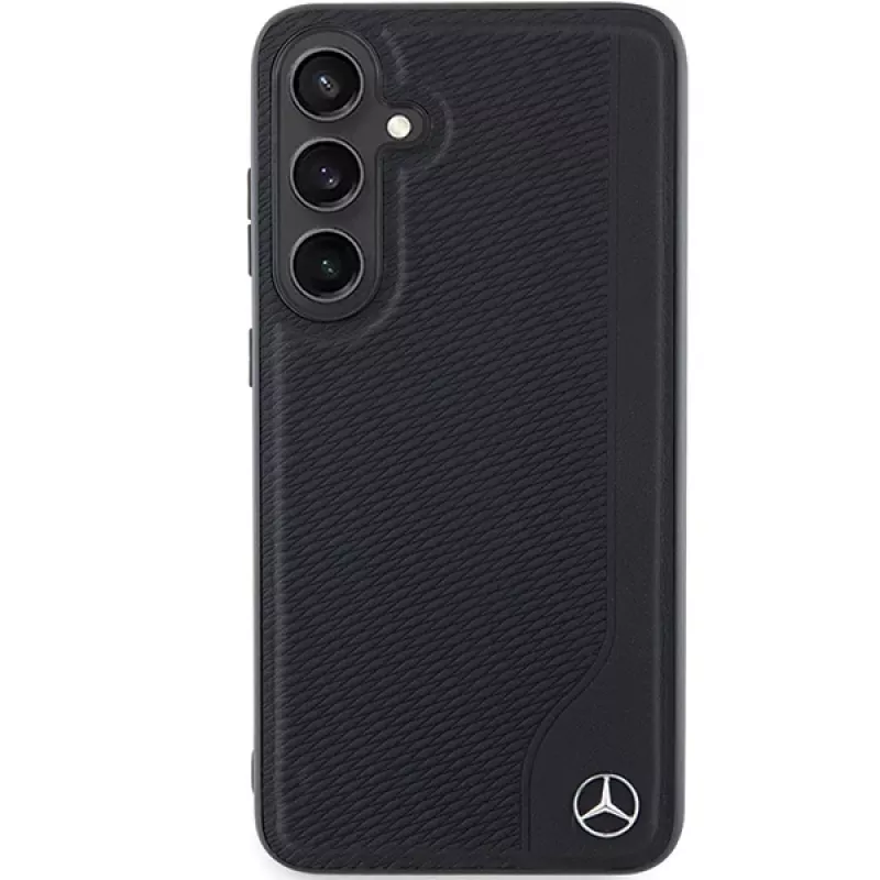 Mercedes-Benz Debossed Line nahka MagSafe kova kotelo Samsung Galaxy S24+ (SM-S926) - musta