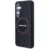 AMG AMHMS24S23SMRK kova kotelo silikoni Carbon Pattern MagSafe Samsung Galaxy S24 (S921) musta