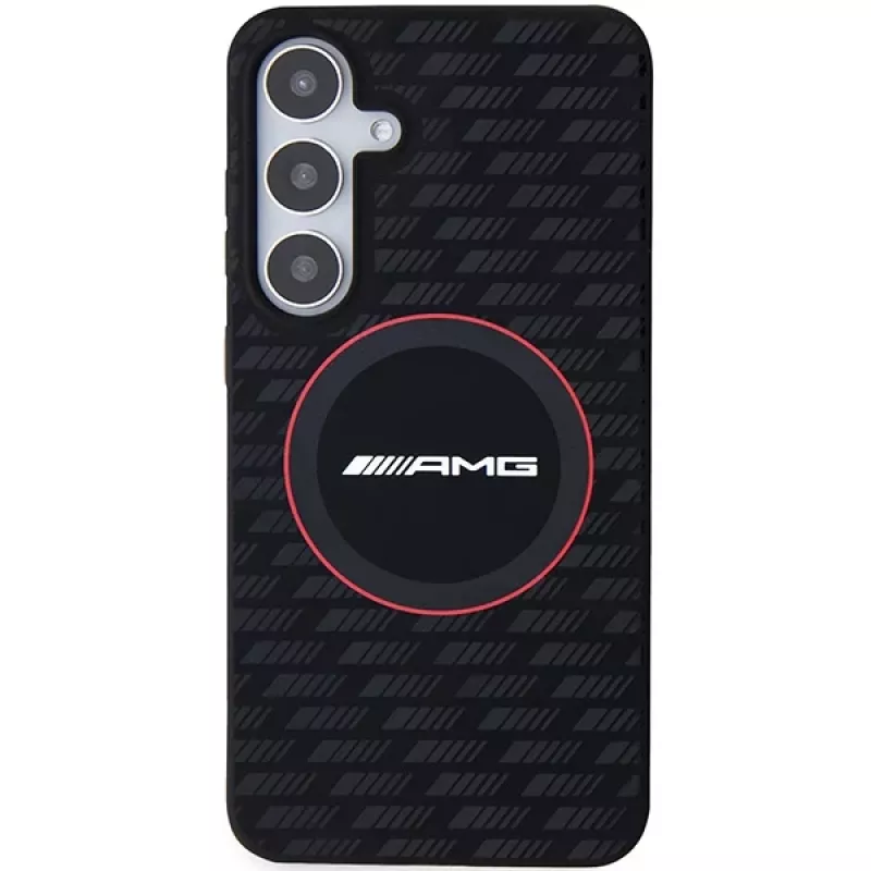 AMG AMHMS24S23SMRK kova kotelo silikoni Carbon Pattern MagSafe Samsung Galaxy S24 (S921) musta