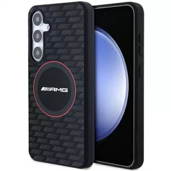 AMG AMHMS24M23SMRK kova kotelo silikoni Carbon Pattern MagSafe Samsung Galaxy S24+ (SM-S926) - musta