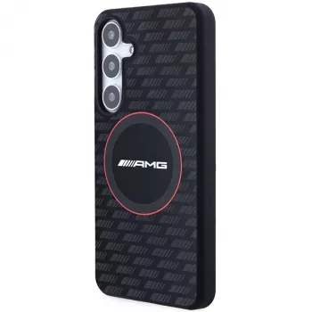 AMG AMHMS24M23SMRK kova kotelo silikoni Carbon Pattern MagSafe Samsung Galaxy S24+ (SM-S926) - musta