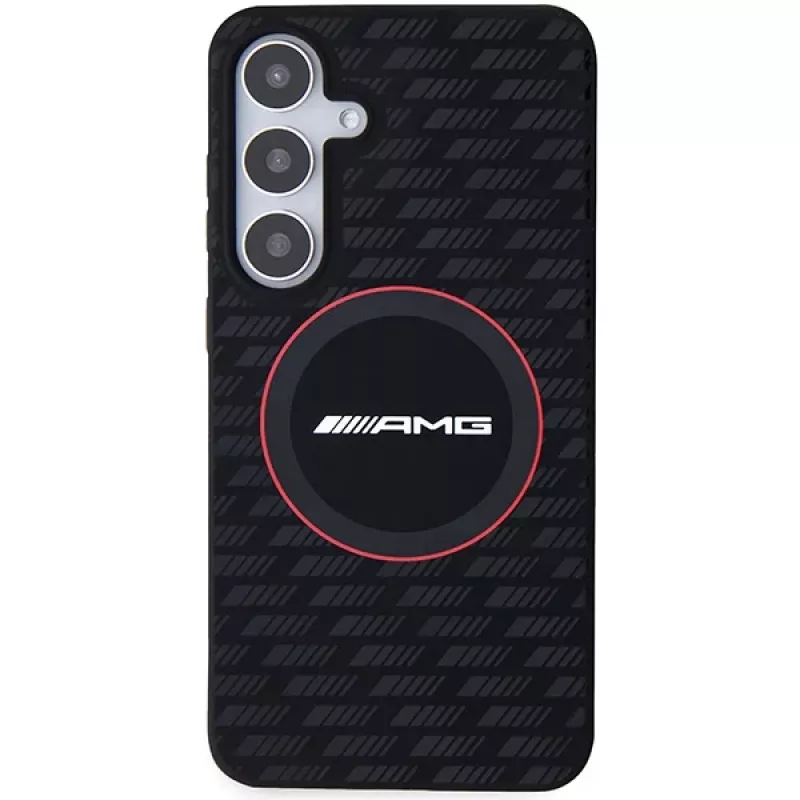 AMG AMHMS24M23SMRK kova kotelo silikoni Carbon Pattern MagSafe Samsung Galaxy S24+ (SM-S926) - musta