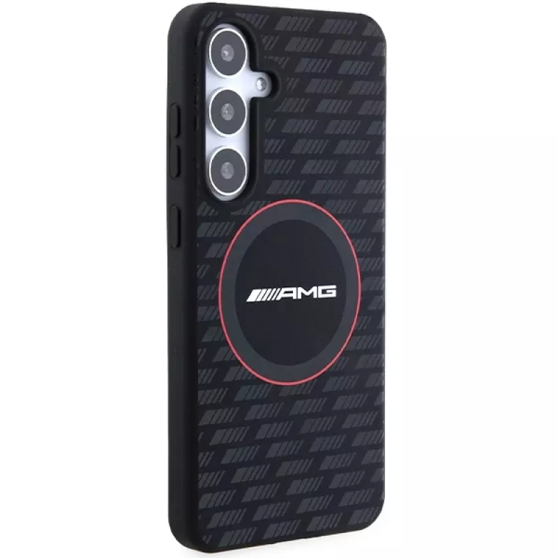 AMG AMHMS24M23SMRK kova kotelo silikoni Carbon Pattern MagSafe Samsung Galaxy S24+ (SM-S926) - musta