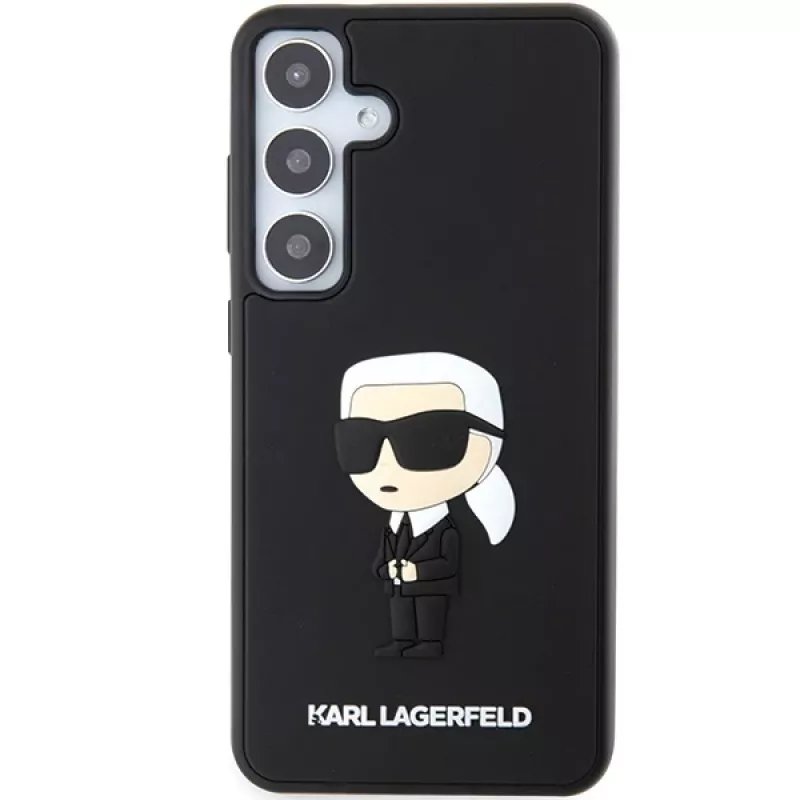 Karl Lagerfeld KLHCS24M3DRKINK kova kotelo 3D Rubber Ikonik Samsung Galaxy S24+ musta