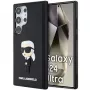 Karl Lagerfeld KLHCS24L3DRKINK kova kotelo 3D Rubber Ikonik Samsung Galaxy S24 Ultra - musta