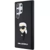 Karl Lagerfeld KLHCS24L3DRKINK kova kotelo 3D Rubber Ikonik Samsung Galaxy S24 Ultra - musta