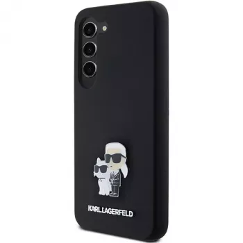 Karl Lagerfeld KLHCS23SSMHKCNPK S23 S911 musta kova kotelo silikoni Karl & Choupette Metal Pin