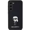 Karl Lagerfeld Ikonik-metallineula silikonikotelo Samsung Galaxy S23:lle - musta