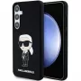 Karl Lagerfeld Ikonik-silikonikotelo Samsung Galaxy S24:lle - musta