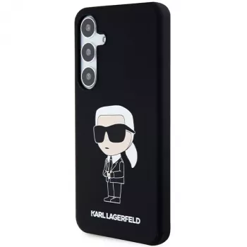 Karl Lagerfeld Ikonik-silikonikotelo Samsung Galaxy S24:lle - musta