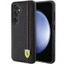 Ferrari FEHCS24SN3DUR S24 S921 musta kovakotelo Carbon Printed Line Samsung Galaxy S24:lle