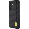 Ferrari FEHCS24SN3DUR S24 S921 musta kovakotelo Carbon Printed Line Samsung Galaxy S24:lle