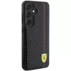 Ferrari FEHCS24SN3DUR S24 S921 musta kovakotelo Carbon Printed Line Samsung Galaxy S24:lle
