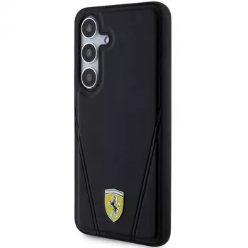 Ferrari FEHMS24SP3BAK S24 S921 musta kovakotelo Hot Stamp V Lines MagSafe