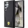 Ferrari FEHMS24LP3BAK kovakotelo Samsung Galaxy S24 Ultralle, musta, Hot Stamp V-linjat, MagSafe