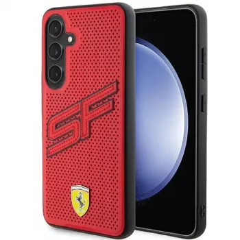 Ferrari FEHCS24MPINR S24+ S926 punainen kovakotelo Big SF Perforated Samsung Galaxy S24+:lle