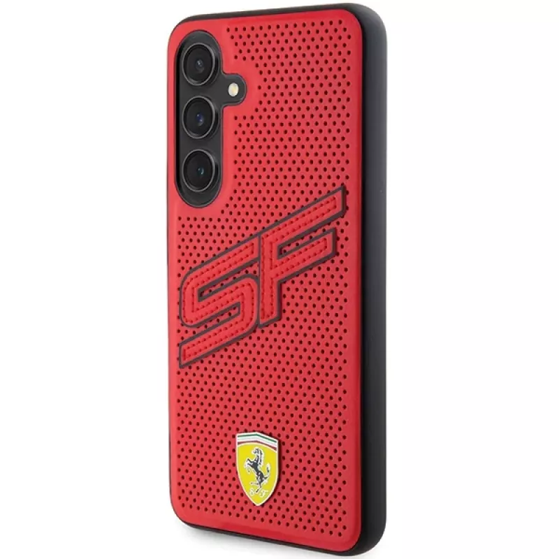 Ferrari FEHCS24MPINR S24+ S926 punainen kovakotelo Big SF Perforated Samsung Galaxy S24+:lle