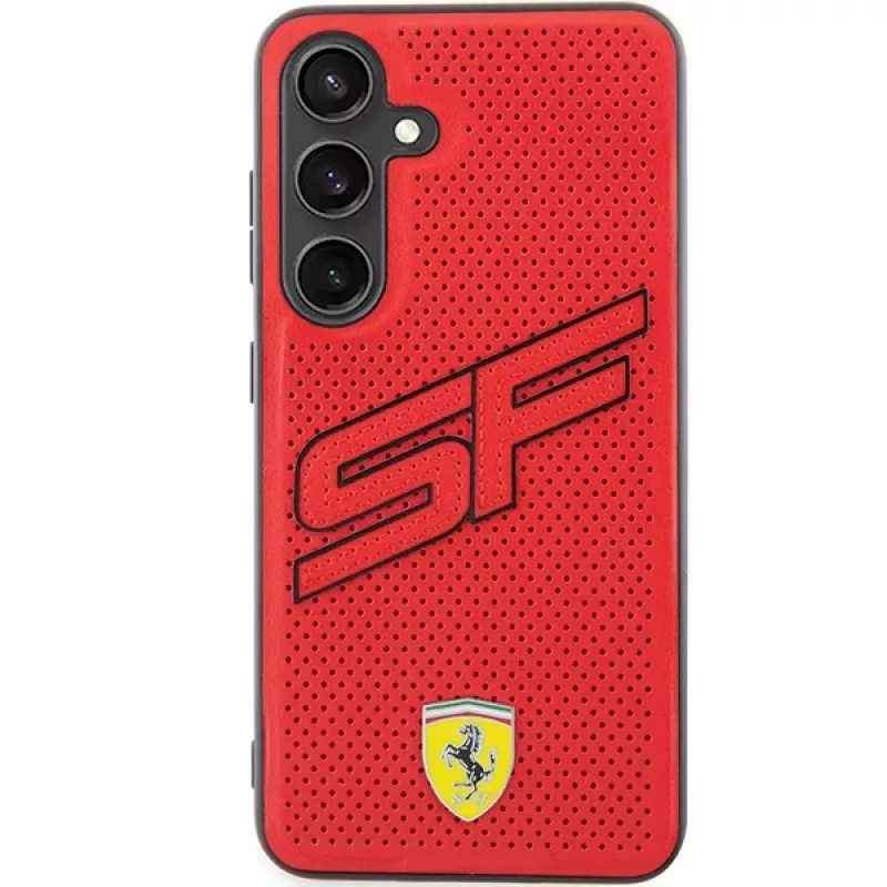 Ferrari FEHCS24MPINR S24+ S926 punainen kovakotelo Big SF Perforated Samsung Galaxy S24+:lle