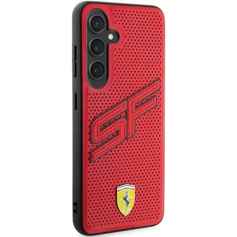 Ferrari FEHCS24MPINR S24+ S926 punainen kovakotelo Big SF Perforated Samsung Galaxy S24+:lle