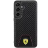 Ferrari FEHCS24MN3PUK kovakotelo Samsung Galaxy S24+:lle (SM-S926) - Carbon Stitched Bottom - musta