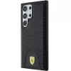 Ferrari FEHCS24LN3PUK kovakotelo Samsung Galaxy S24 Ultralle, Carbon Stitched Bottom, musta