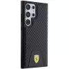 Ferrari FEHCS24LN3PUK kovakotelo Samsung Galaxy S24 Ultralle, Carbon Stitched Bottom, musta