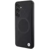 BMW Signature Leather Half Textured & Circle MagSafe -kovakotelo Samsung Galaxy S24 S921 musta