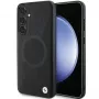 BMW Signature Leather -kovakotelo Samsung Galaxy S24+:lle - Half Textured & Circle MagSafe - musta