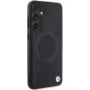 BMW Signature Leather -kovakotelo Samsung Galaxy S24+:lle - Half Textured & Circle MagSafe - musta