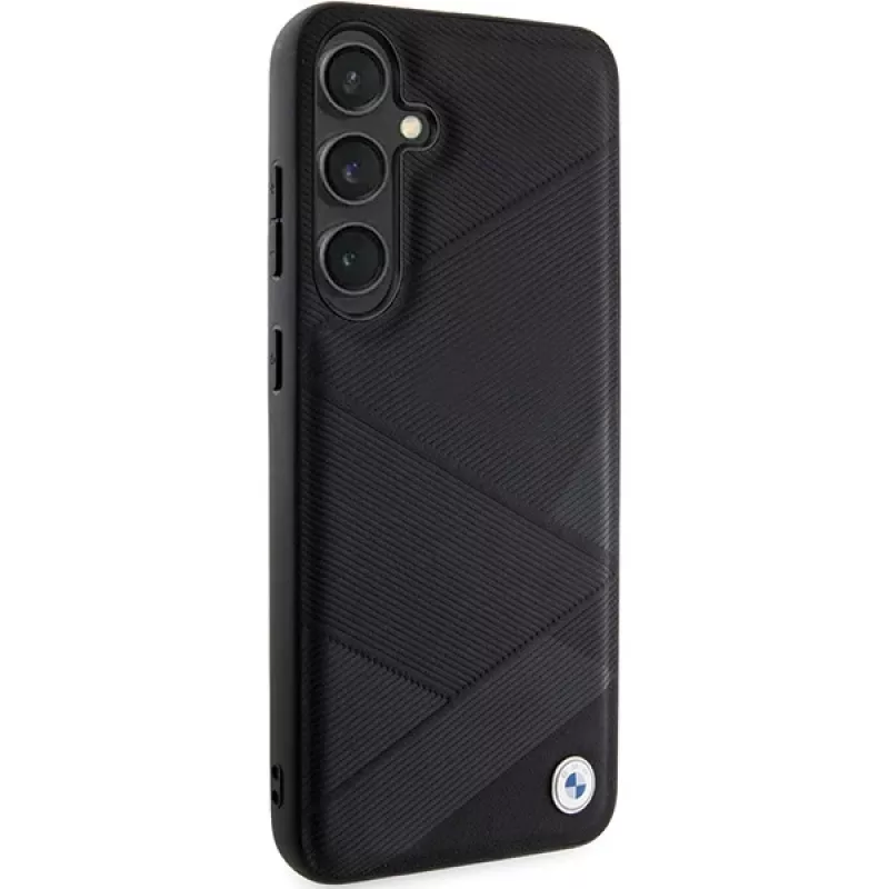 BMW BMHCS24M23RCGPK S24+ S926 musta kovakotelo Signature Leather Crossing Lines Pattern