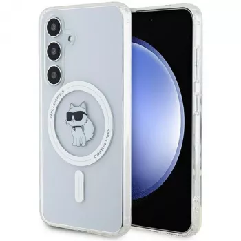 Karl Lagerfeld KLHMS24SHFCCNOT kovakotelo Samsung Galaxy S24, läpinäkyvä, MagSafe, Choupette-design