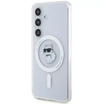 Karl Lagerfeld KLHMS24SHFCCNOT kovakotelo Samsung Galaxy S24, läpinäkyvä, MagSafe, Choupette-design