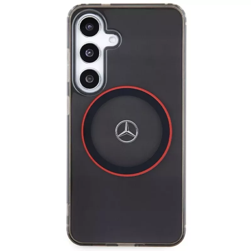 Mercedes-Benz S24 kovakotelo kaksikerroksinen punaisella MagSafe Samsung Galaxy S24 - musta