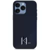 Karl Lagerfeld silikoninen Shadow Metal Initial MagSafe-kotelo iPhone 15 Pro Max musta