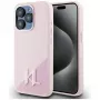 KARL LAGERFELD silikoninen Shadow Metal Initial MagSafe-kotelo iPhone 15 Pro, pinkki