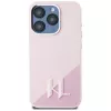 KARL LAGERFELD silikoninen Shadow Metal Initial MagSafe-kotelo iPhone 15 Pro, pinkki