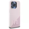 KARL LAGERFELD silikoninen Shadow Metal Initial MagSafe-kotelo iPhone 15 Pro, pinkki
