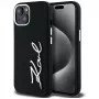 KARL LAGERFELD silikoninen Metal Script Logo -kotelo Apple iPhone 15, musta